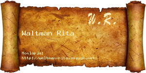 Waltman Rita névjegykártya